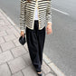 Women's Fashion Striped Crew Neck Knit Cardigan Pants Set