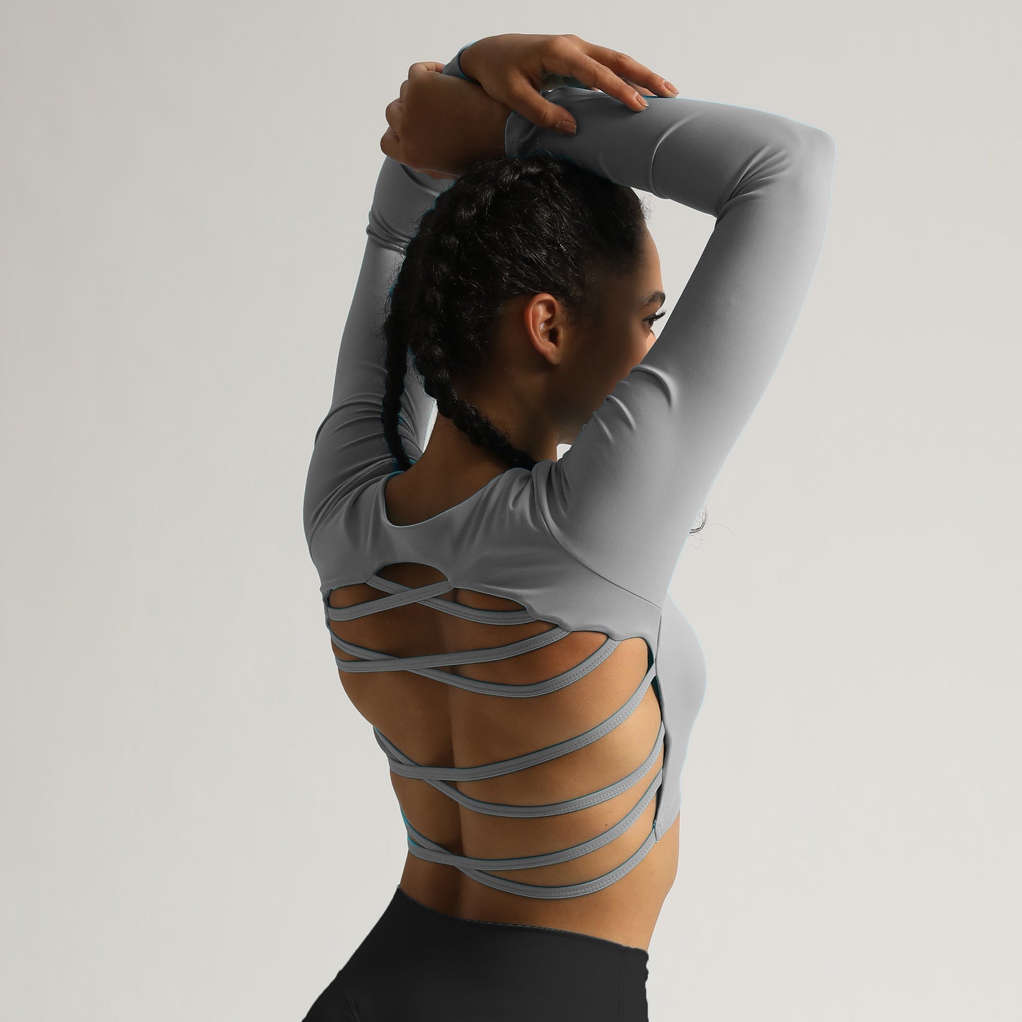 Hollow Out Sports Yoga Tops For Women Long Sleeve Clothing