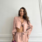 Women's Short Pajamas Three-piece Set