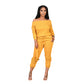 Loose Off-the-shoulder Two Pieces Women's Suit