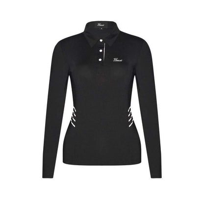 Autumn And Winter Golf Clothes Women's Breathable Quick-drying Slim Wicking Polo Shirt Long-sleeved Top GolfT-shirt Tide