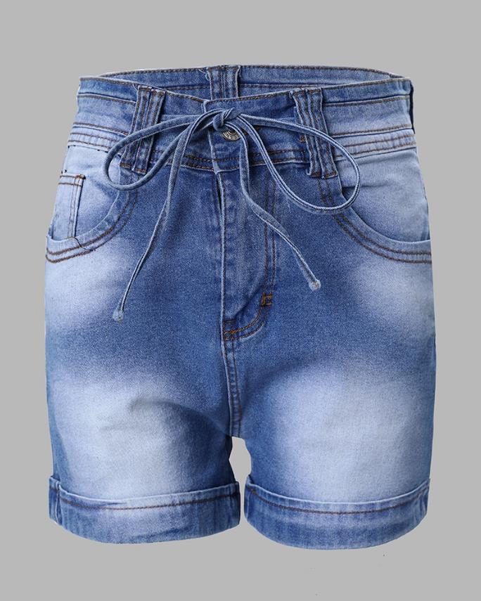 Women's Fashion Casual High Waist Skinny Denim Shorts