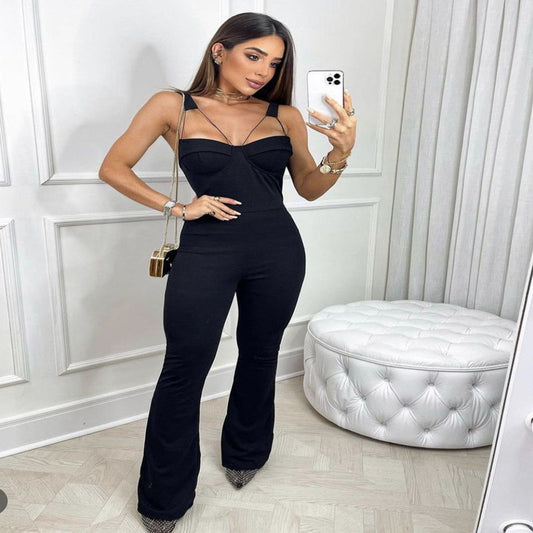 Bandage Jumpsuit Backless High Street Jumpsuit