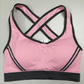 Women Athletic Vest Padded Tank Top Gym Fitness Sports Bra Stretch Cotton Seamless Breathable Yoga Bras Underwear