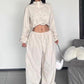 Slimming Shell Jacket Long-sleeved Trousers Two-piece Set