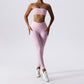 Basic Sports Nude Feel Skinny Yoga Clothes Suit For Women