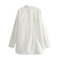 Women's Loose All-match White Draping Effect Elegant Shirt