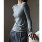 Modal Autumn And Winter Women's Slim Fit Long-sleeved T-shirt Top