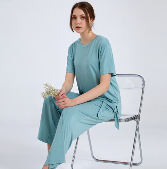 Short-sleeved Trousers Women's Loungewear Set Loose And Comfortable Pajamas