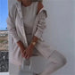 Women's Fashion Sports And Leisure Hooded Sweater Vest Pants Three-piece Set