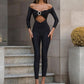 New Off-shoulder Hollow Slim Hot Girl Jumpsuit