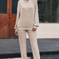 Solid Color Long-sleeved Trousers Loungewear Suit Casual Suit For Women