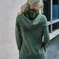 Fashion Casual Solid Color Pullover Womens Hooded Sweater