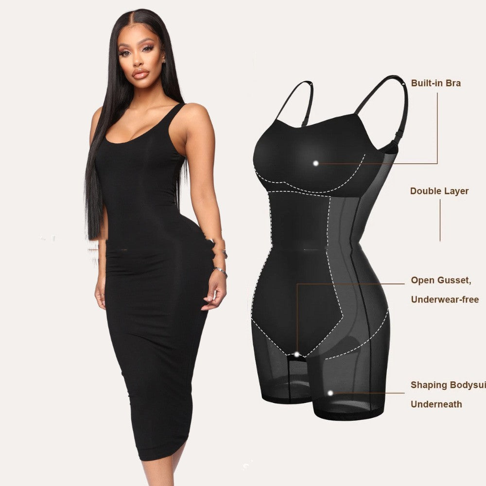 European And American Large Size One-piece Body Shaping Dress Waist