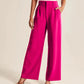 High Waist Wide Leg Pants With Belt Casual Suit