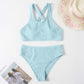 Women's Solid Color Cross Strap New Swimsuit Bikini