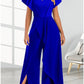 Women's V-neck Irregular Wide-leg Pants