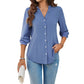 Spring And Summer Commuting Elegant Solid Color Long-sleeved Shirt