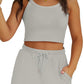 Women's Shorts Home Wear Overall Dress Set