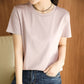 Mercerized Cotton Short Sleeve Women's Slimming Loose