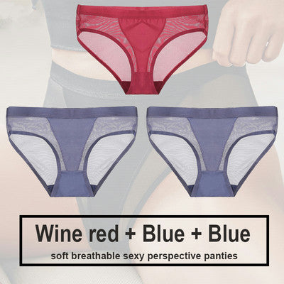 Women's Polyester Seamless Panty Three Piece Set