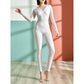 Women's New Mesh Stitching Long-sleeved Yoga Onesie