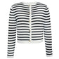 Women's Fashion Striped Crew Neck Knit Cardigan Pants Set