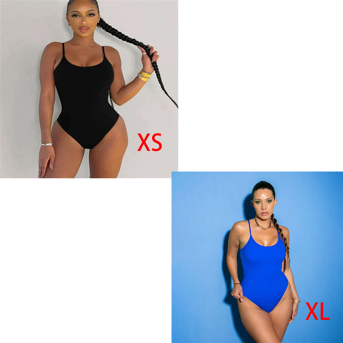 Sling Backless Tether Plus Size Solid Color Triangle One-piece Swimsuit