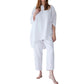 Women's Loose Fitting Fashion Casual Cotton And Linen Two Sets