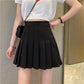 Plaid Pleated Skirt Female High Waist Slim Short