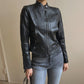 Women's American Motorcycle Black PU Leather Coat