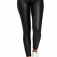 Solid Color Leather Casual Pants Skinny Pants