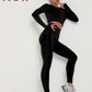 Women's Sets Skinny Tracksuit Breathable Bra Long Sleeve Top