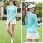 Golf Women's Long-sleeved T-shirt Stand-up Collar Sunscreen Korean Version Of Slim Sports