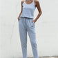 Summer New Color Matching Suspender Jumpsuit