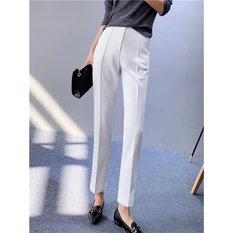 Women's Straight High Waist Slim Casual Pants