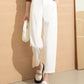 High Waist Draped Sickle Modal Suit Pants