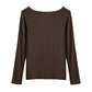 Modal Autumn And Winter Women's Slim Fit Long-sleeved T-shirt Top