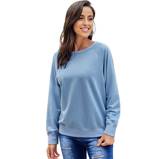 Loose Round Neck Long Sleeve Sweatshirt