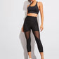 Mesh Stitching Capri Pants Sports Yoga