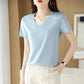 Mercerized Cotton Short Sleeve Women's Slimming Loose