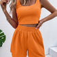 Casual Women's Knitted Cotton Sleeveless Homewear Suit