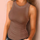 Basic Shirt Round Neck Sleeveless Tops Camisole Women Casual Sport Vest Summer