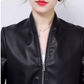 Unique And High-end Feeling, Slim Fitting Black PU Leather Work Suit And Jumpsuit For Women