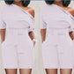 Women's Shoulder Button One-piece Shorts Suit