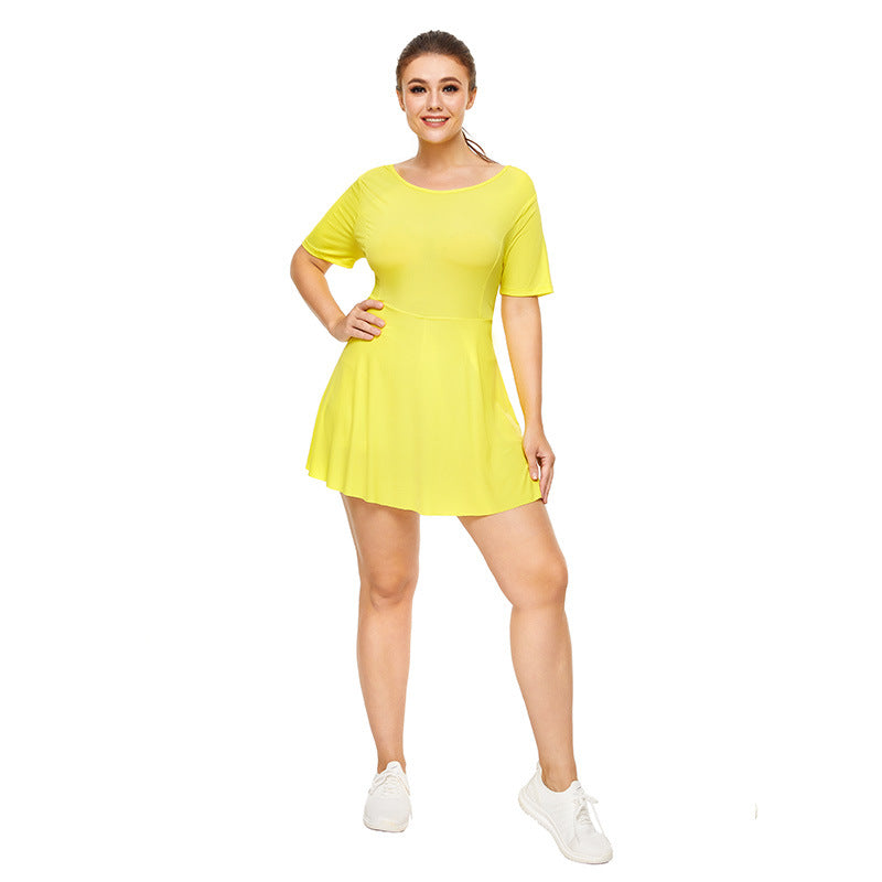 Tennis Dresses With Safety Pants Women Backless Golf Mini Sport Dress