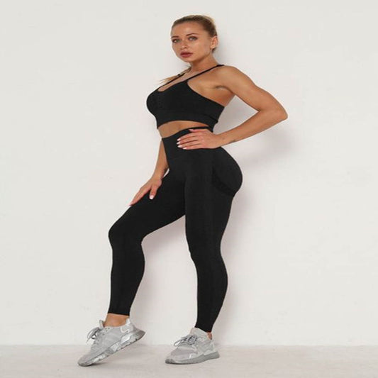 Women's Sets Skinny Tracksuit Breathable Bra Long Sleeve Top