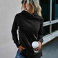 Fashion Casual Solid Color Pullover Womens Hooded Sweater