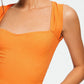 Crop Top Sweetheart Solid Ribbed Sleeveless