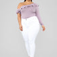 Women's Plus Size Fashion High Elastic Denim Pencil Pants